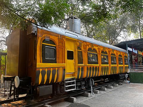 Rail-themed restaurant