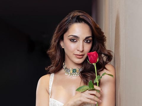 Kiara Advani makes statement in a gorgeous white gown with red roses