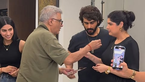 Khushi Kapoor, Boney Kapoor, Arjun Kapoor and Anshula Kapoor