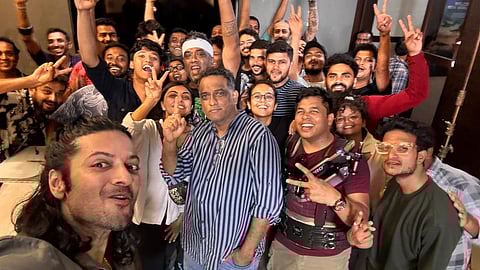 Ali and Anurag with the cast and crew of the film