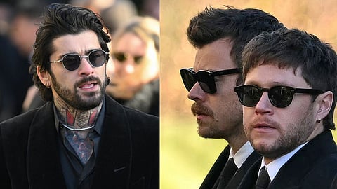 Zayn Malik (L), Harry Styles and Niall Horan (R)