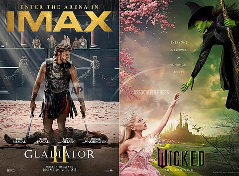 Is ‘Glicked’ the new ‘Barbenheimer’? ‘Wicked’ and ‘Gladiator II’ collide in theaters