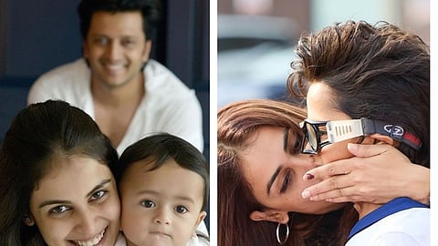 Genelia and Ritesh Deshmukh with their son Riaan