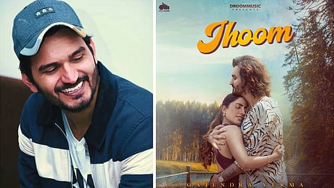 In frame: Gajendra Verma (L); the poster of Jhoom