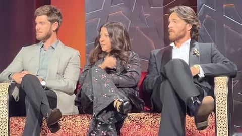 Pictures of Zoya Akhtar, sitting with Andrew Garfield and Jacob Elordi, goes viral