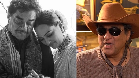 Shatrughan Sinha and Sonakshi Sinha (L); Mukesh Khanna (R)