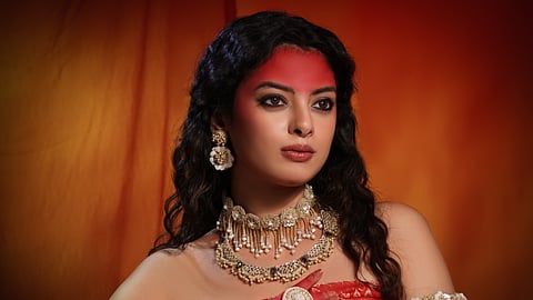 A model dons a piece from the collection