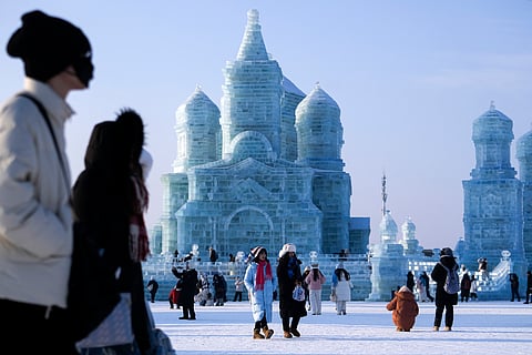 Making art and fun from the ice, snow and freezing cold in Harbin, China
