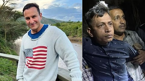 Saif Ali Khan (L); the accused (R)