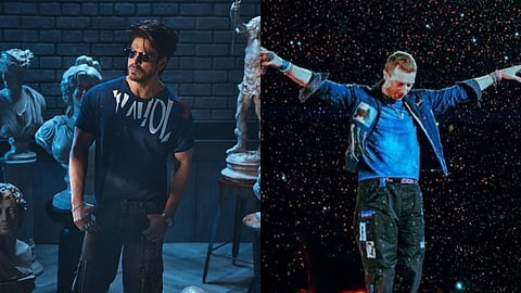Shah Rukh Khan (L); Chris Martin (R)