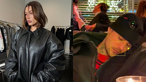 Hailey Bieber (L); Justin Bieber (R)