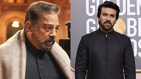 Kamal Haasan (L); Ram Charan (R)