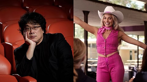 Bong Joon Ho (L); Margot Robbie in Barbie (R)