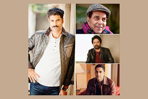 Sikandar Kher, Dharmendra, Jaideep Ahlawat, and Agastya Nanda