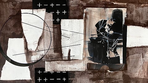 One of the artworks on display