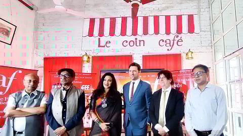 A still from the announcement of the second edition of the French Film Festival
