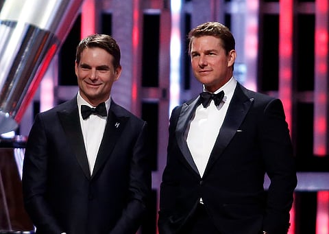 Jeff Gordon and Tom Cruise in 2015