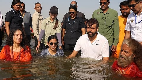 Isha Ambani and Anand Piramal take holy dip at Maha Kumbh ahead of Shivratri