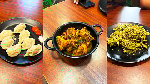 Chicken Momos, Chicken Curry & Manipuri Bora