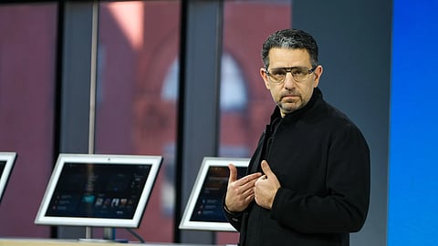 Panos Panay, the former head of Microsoft Surface and Amazon's current head of Devices and Services takes the stage at Amazon’s Alexa event