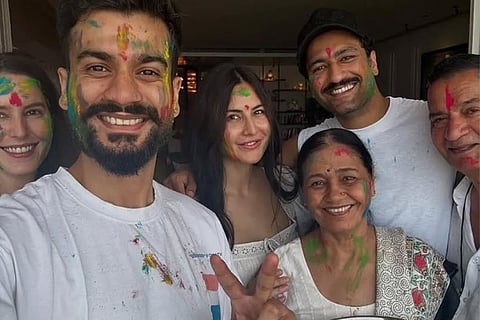 Katrina Kaif and Vicky Kaushal celebrate Holi with family, share adorable moments