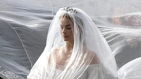 Margot Robbie looks ethereal in the leaked looks as Cathy in Emerald Fennell's Wuthering Heights adaptation