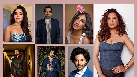 Clockwise L-R: Shweta Tripathi, Pankaj Tripathi, Parul Gulati, Richa Chadha, Ali Fazal, Akshay Oberoi, and Abhishek Banerjee