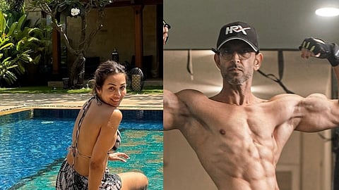 Malaika Arora (L); Hrithik Roshan (R)