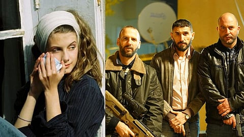 Mélanie Laurent (L); A scene from Fauda (R)