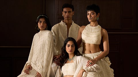 Designer Anjul Bhandari’s collection Sangam is all about light and modern Chikankari works