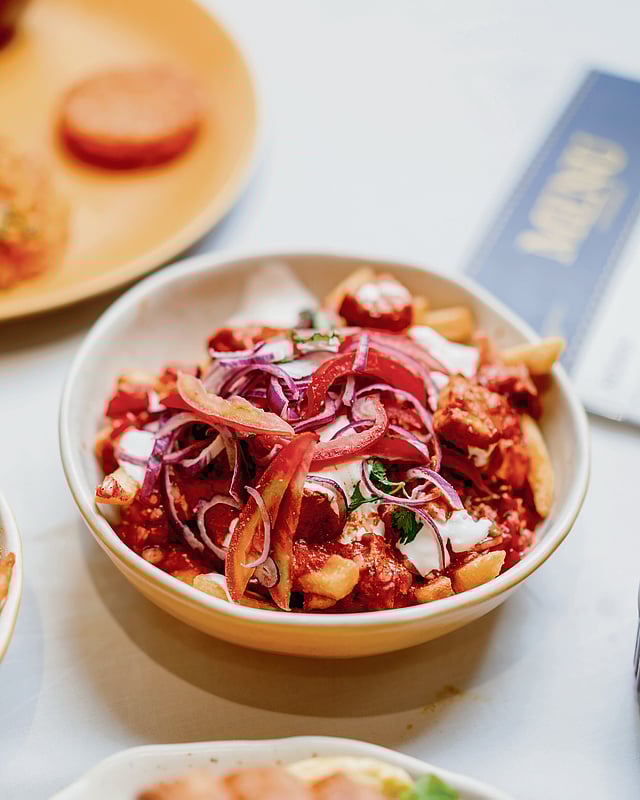 Butter chicken fries