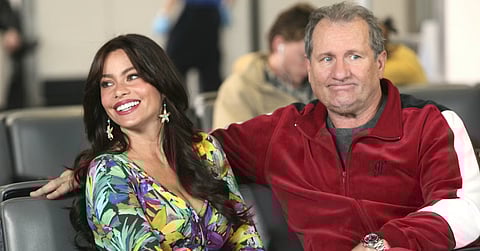 Sofia Vergara and Ed O'Neill as Gloria and Jay Pritchett in Modern Family