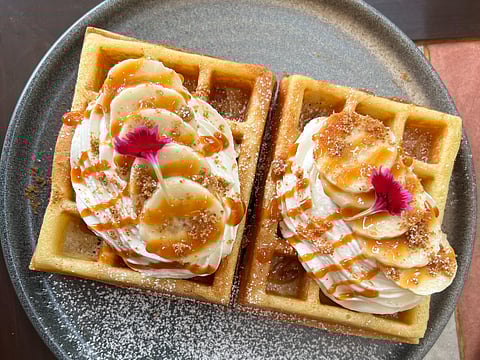 Banoffee pie waffles