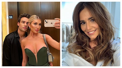 Liam and Kate dated for two years before his death; (R) his ex, singer Cheryl Cole