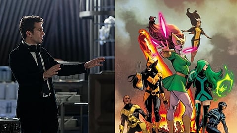 (L-R) Jake Schreier ; Members of X-Men in Marvel Comics