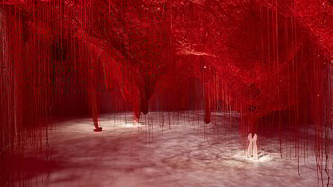 Crystallising identity by Chiharu Shiota: A mesmerising crystal installation resonating with Indian cultural values