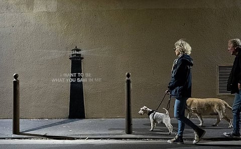 Banksy's new street mural in Marseille