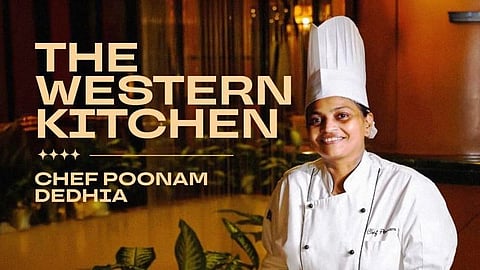 Chef Poonam Dedhia is seen on a promotional poster for The Western Kitchen Pop-Up at The Park in Bengaluru