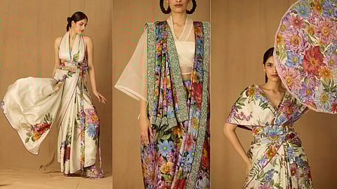 Ashdeen’s Floralista collection brings hand-painted elegance to summer saris 2025