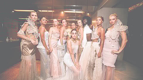 Rina Dhaka’s Dubai comeback blends sustainable couture with desert-inspired elegance