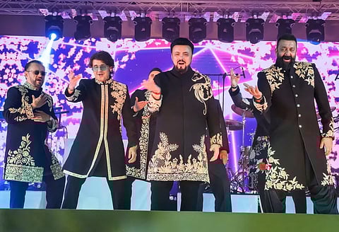 Sonu Nigam dances with Sanjay Dutt at Sarina Vaswani’s Cannes wedding