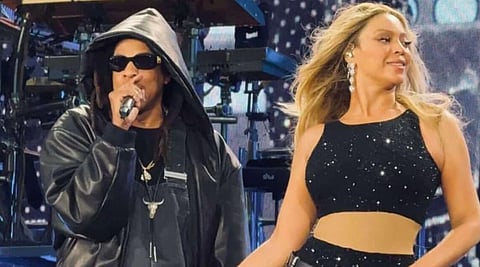 Beyonce and Jay-Z during the show