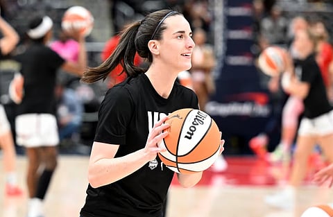 Caitlin Clark of the Indiana Fever during a match