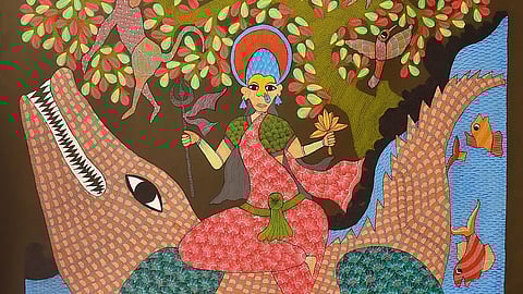 ‘Jangarh Kalam’ is now considered a new school of Indian art named after the popular Adivasi artist, Jangarh Singh Shyam.