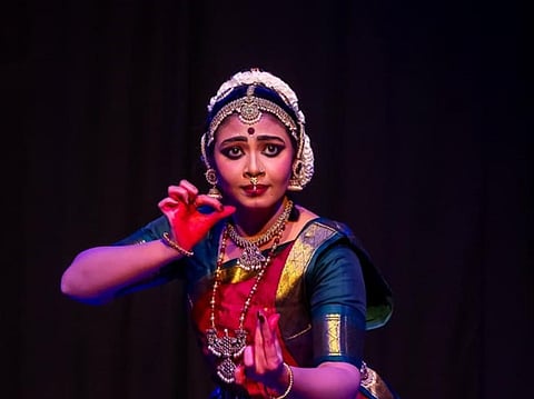 This performance in Hyerabad has three Bharatanatyam dancers creating their own pieces, bringing fresh ideas to a traditional form