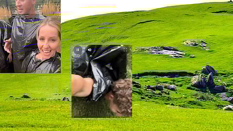 Viral adrenaline rush, trashbagging needs just a trash bag, a hill, and no shame