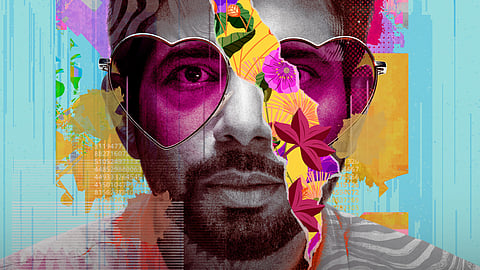 Rangeen follows the journey of the protagonist as he embarks on self discovery