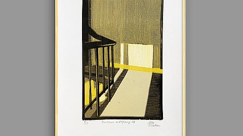 Attri Chetan, Enclosure and Opening-26, Woodcut at Original Shadows