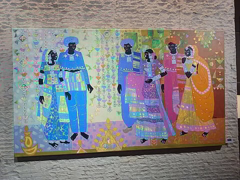 Anuradha Thakur's 'Unwritten Earthsongs' drenches tribal rhythms in colour