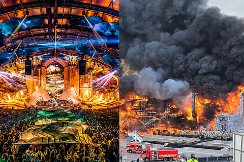 A massive fire broke out in Tomorrowland’s Mainstage